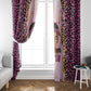 Black Her Story Window Curtain Faith Pink Leopard - African Pride