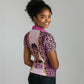 Black Her Story Women Polo Shirt Faith Pink Leopard - African Pride