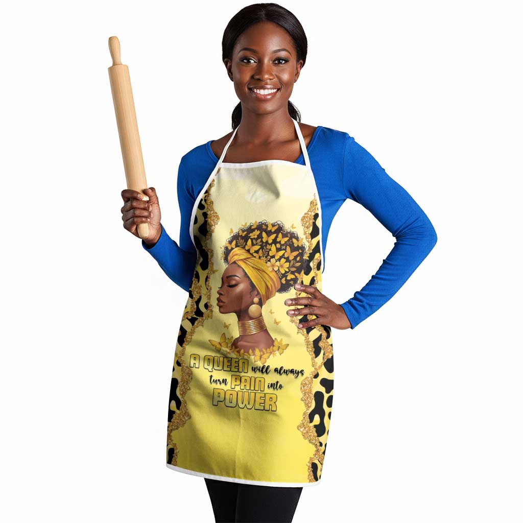 Black Her Story Apron A Queen Turns Pain Into Power - African Pride
