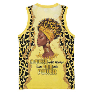 Black Her Story Basketball Jersey A Queen Turns Pain Into Power - African Pride