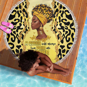 Black Her Story Beach Blanket A Queen Turns Pain Into Power - African Pride