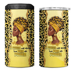 Black Her Story 4 in 1 Can Cooler Tumbler A Queen Turns Pain Into Power - African Pride