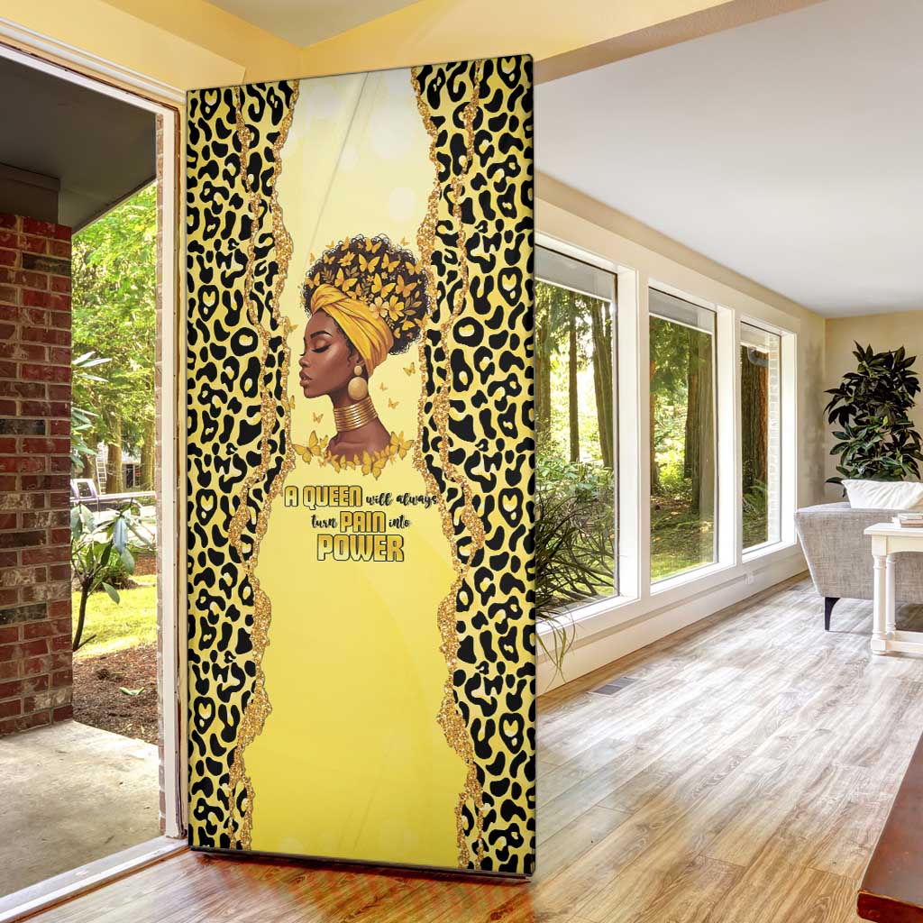 Black Her Story Door Cover A Queen Turns Pain Into Power - African Pride