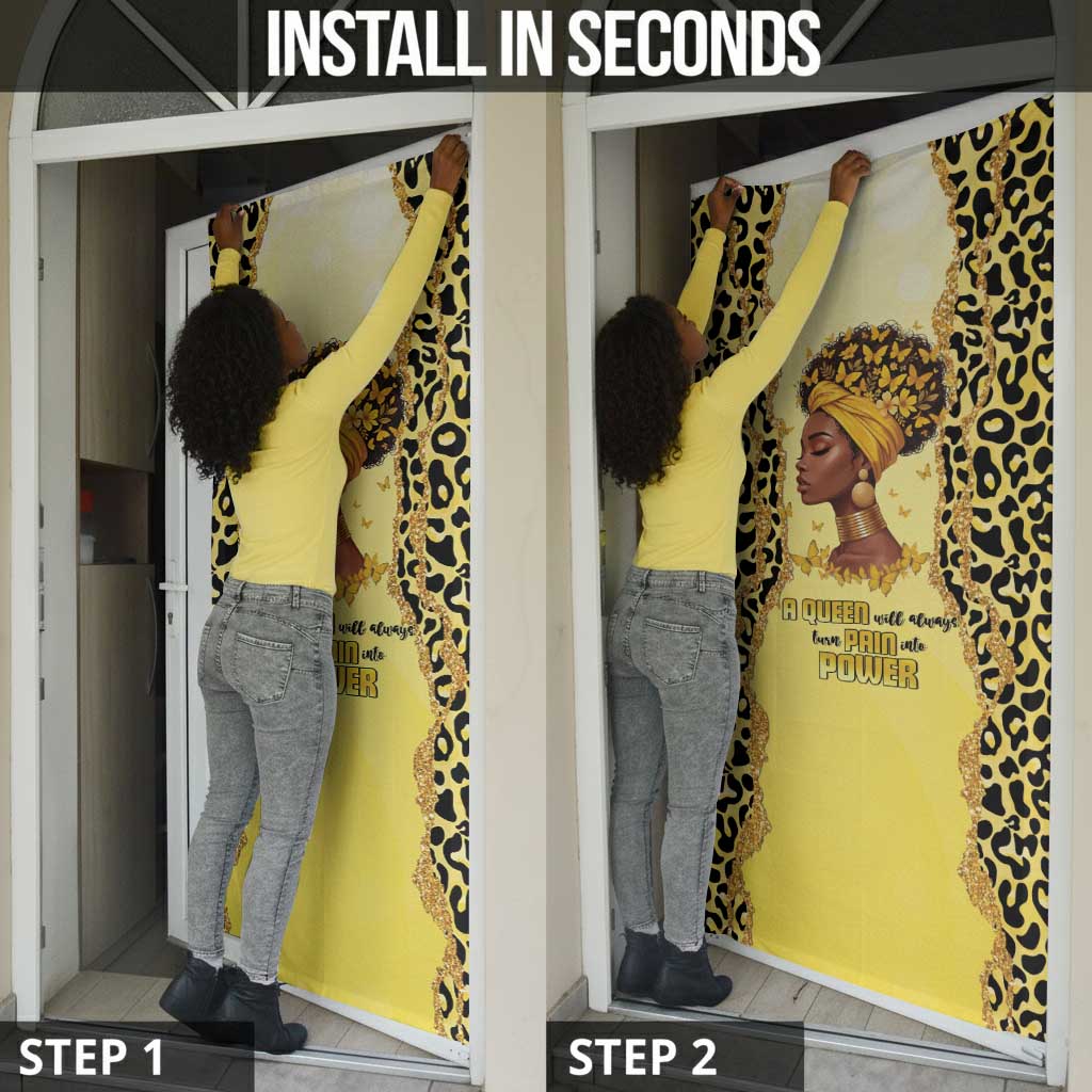 Black Her Story Door Cover A Queen Turns Pain Into Power - African Pride