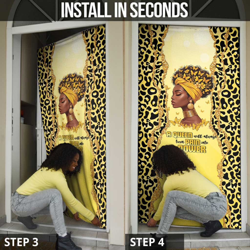 Black Her Story Door Cover A Queen Turns Pain Into Power - African Pride