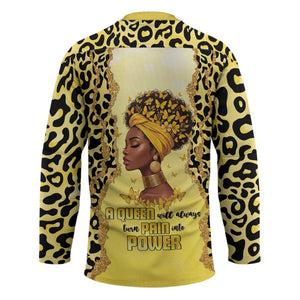 Black Her Story Hockey Jersey A Queen Turns Pain Into Power - African Pride