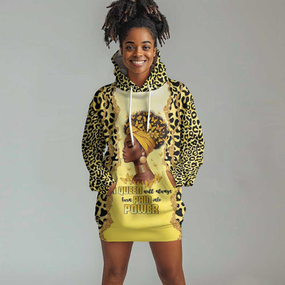 Black Her Story Hoodie Dress A Queen Turns Pain Into Power - African Pride