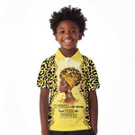 Black Her Story Kid Polo Shirt A Queen Turns Pain Into Power - African Pride
