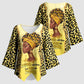 Black Her Story Kimono Sleeve Blouse A Queen Turns Pain Into Power - African Pride