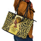 Black Her Story Leather Tote Bag A Queen Turns Pain Into Power - African Pride