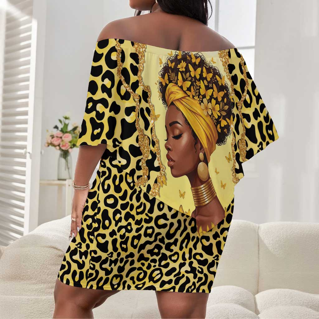 Black Her Story Off Shoulder Short Dress A Queen Turns Pain Into Power - African Pride
