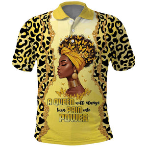 Black Her Story Polo Shirt A Queen Turns Pain Into Power - African Pride