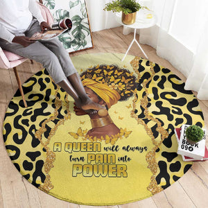 Black Her Story Round Carpet A Queen Turns Pain Into Power - African Pride