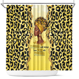 Black Her Story Shower Curtain A Queen Turns Pain Into Power - African Pride
