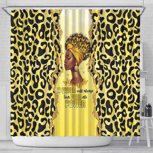 Black Her Story Shower Curtain A Queen Turns Pain Into Power - African Pride