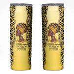 Black Her Story Skinny Tumbler A Queen Turns Pain Into Power - African Pride