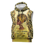 Black Her Story Sleeveless Hoodie A Queen Turns Pain Into Power - African Pride