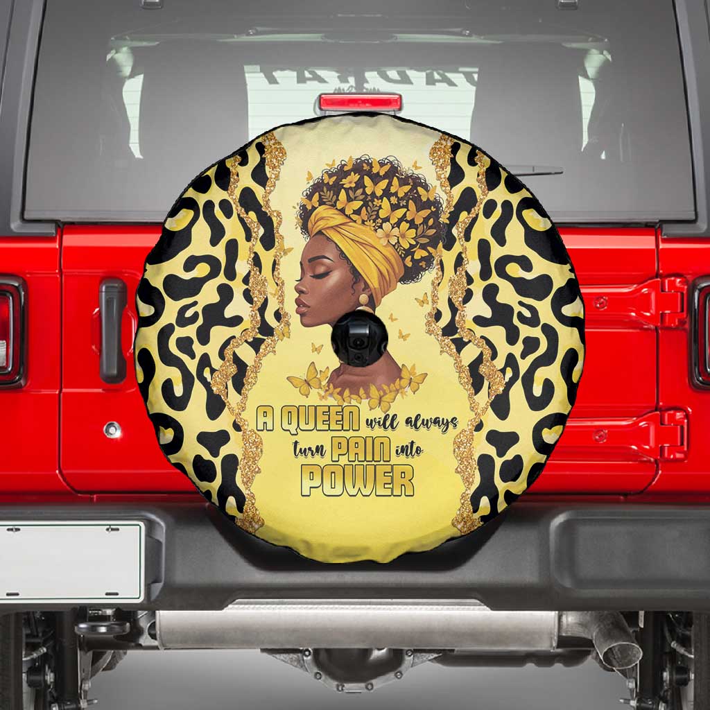 Black Her Story Spare Tire Cover A Queen Turns Pain Into Power - African Pride