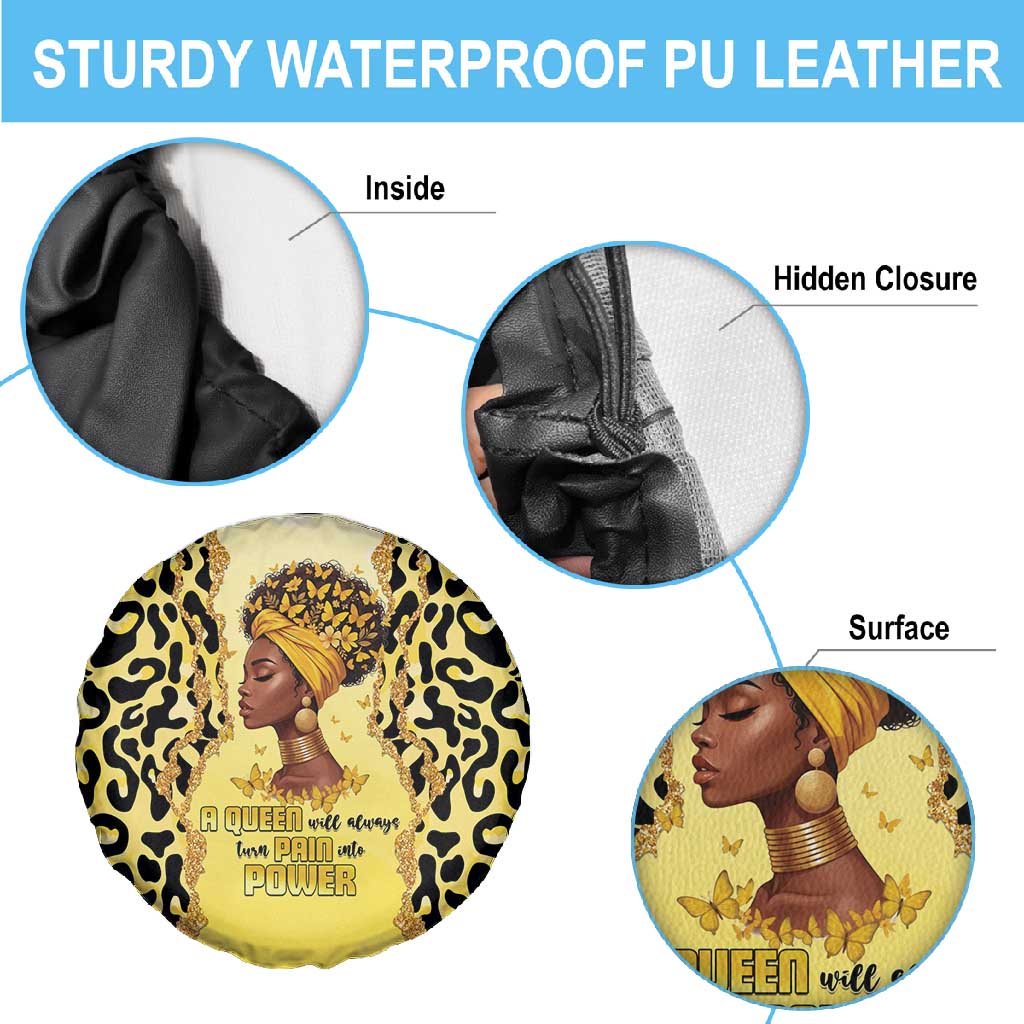 Black Her Story Spare Tire Cover A Queen Turns Pain Into Power - African Pride
