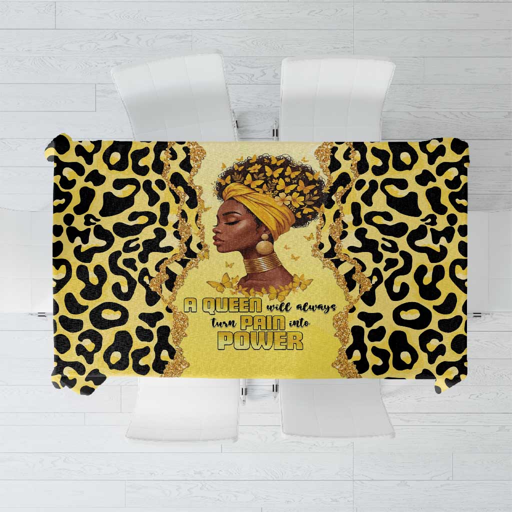Black Her Story Tablecloth A Queen Turns Pain Into Power - African Pride