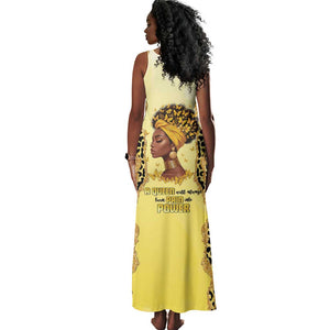 Black Her Story Tank Maxi Dress A Queen Turns Pain Into Power - African Pride