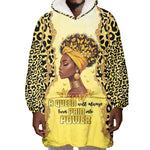 Black Her Story Wearable Blanket Hoodie A Queen Turns Pain Into Power - African Pride
