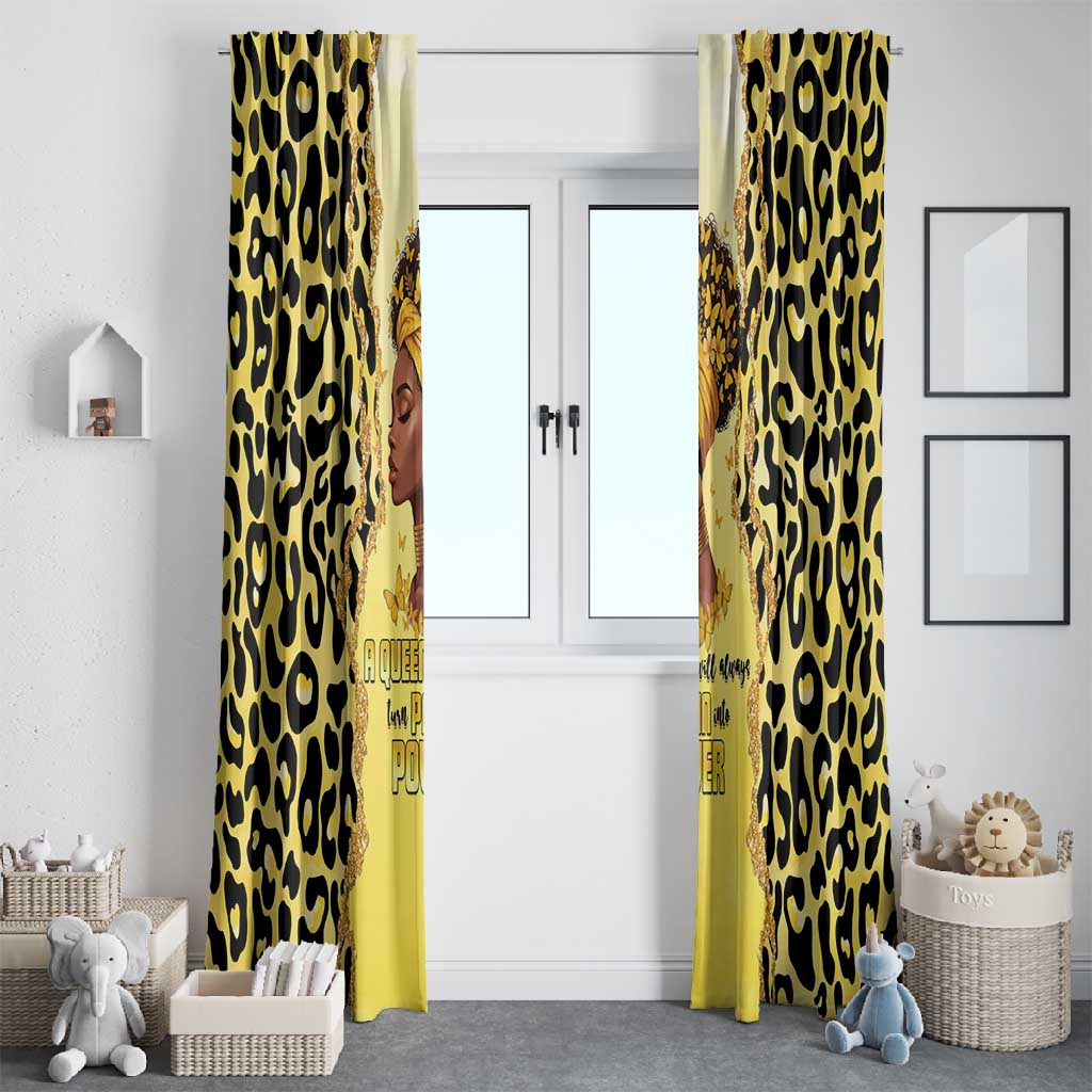 Black Her Story Window Curtain A Queen Turns Pain Into Power - African Pride