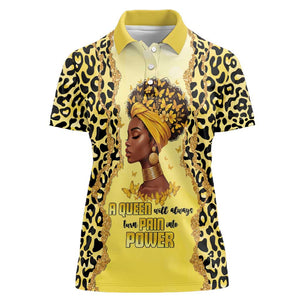 Black Her Story Women Polo Shirt A Queen Turns Pain Into Power - African Pride
