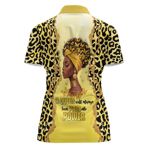 Black Her Story Women Polo Shirt A Queen Turns Pain Into Power - African Pride
