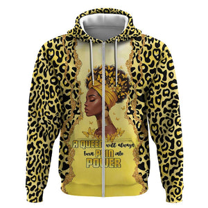 Black Her Story Zip Hoodie A Queen Turns Pain Into Power - African Pride