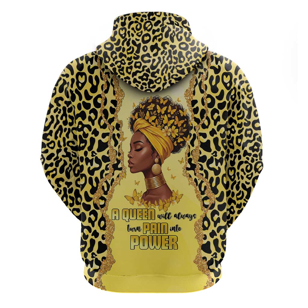 Black Her Story Zip Hoodie A Queen Turns Pain Into Power - African Pride
