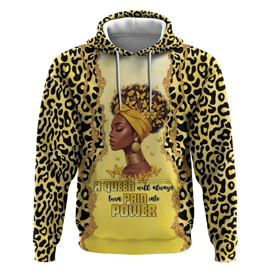 Black Her Story Zip Hoodie A Queen Turns Pain Into Power - African Pride