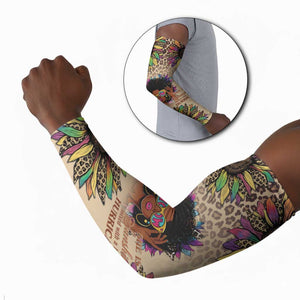 Black Her Story Sunshine Hurricane Arm Sleeves Empowered Black Woman - African Pride