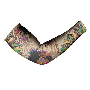 Black Her Story Sunshine Hurricane Arm Sleeves Empowered Black Woman - African Pride