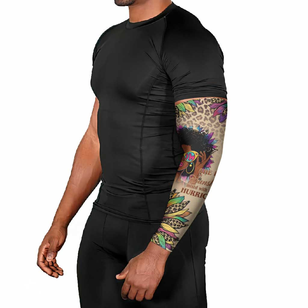 Black Her Story Sunshine Hurricane Arm Sleeves Empowered Black Woman - African Pride