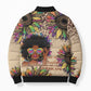 Black Her Story Sunshine Hurricane Bomber Puffer Jacket Empowered Black Woman - African Pride