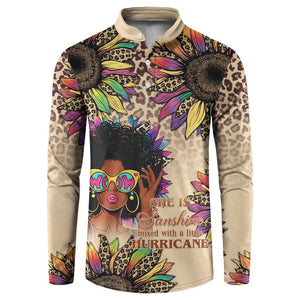 Black Her Story Sunshine Hurricane Button Sweatshirt Empowered Black Woman