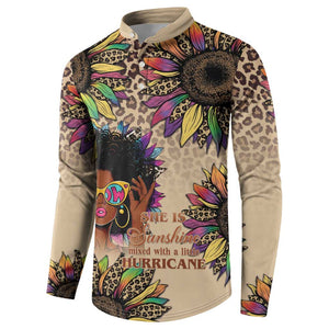 Black Her Story Sunshine Hurricane Button Sweatshirt Empowered Black Woman