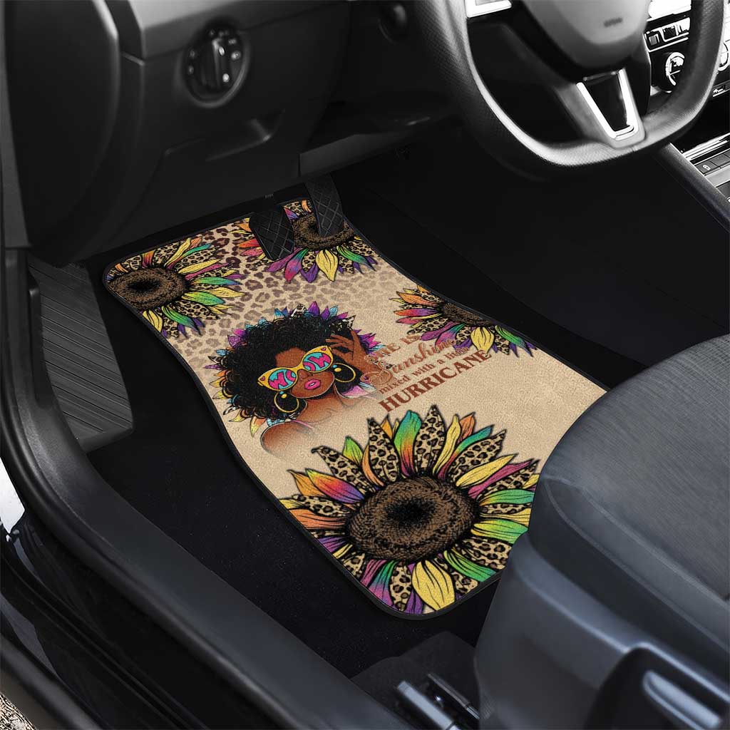 Black Her Story Sunshine Hurricane Car Mats Empowered Black Woman - African Pride