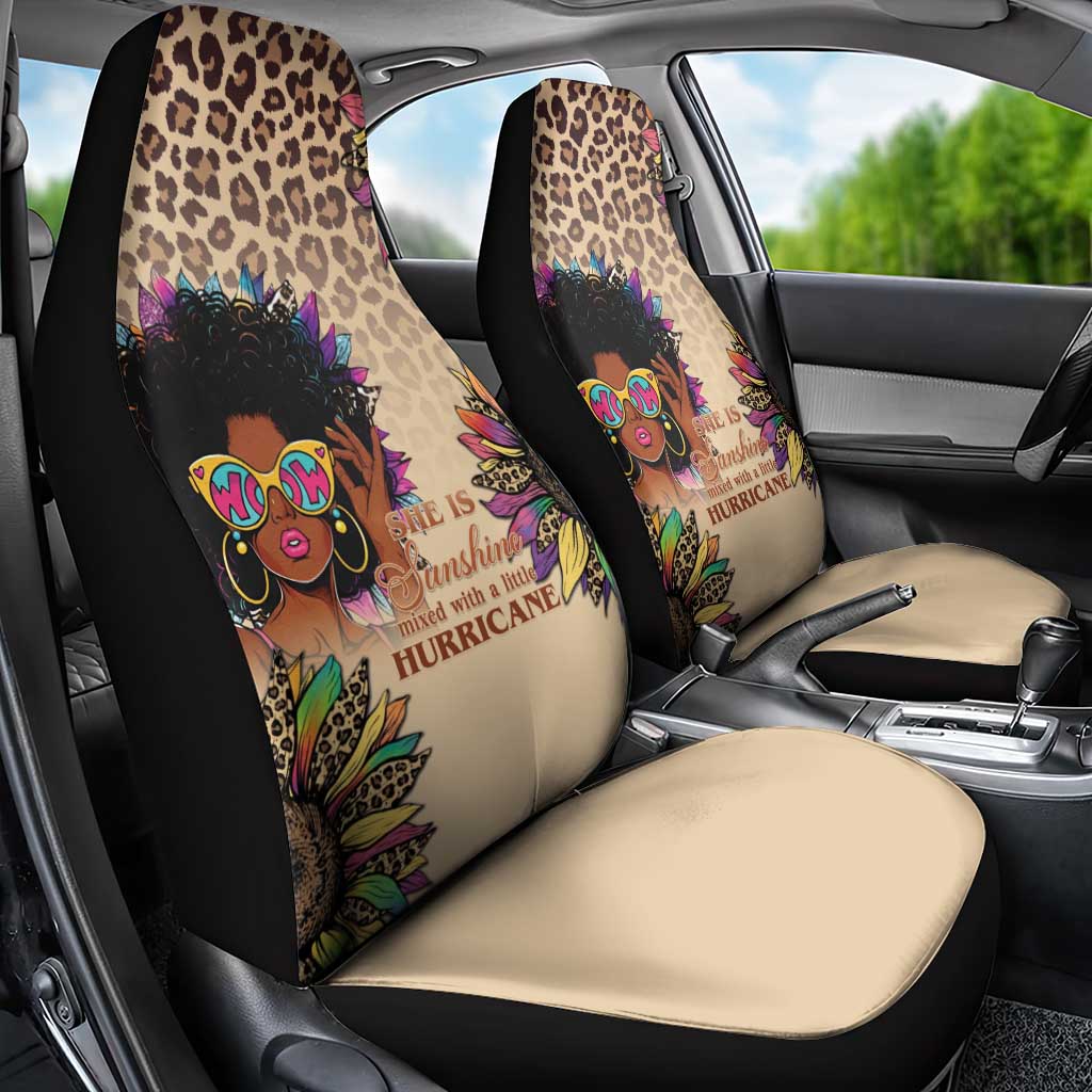Black Her Story Sunshine Hurricane Car Seat Cover Empowered Black Woman - African Pride