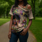 Black Her Story Sunshine Hurricane Cross Shoulder Shirt Empowered Black Woman - African Pride