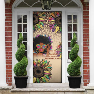 Black Her Story Sunshine Hurricane Door Cover Empowered Black Woman - African Pride