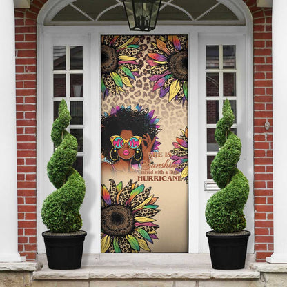 Black Her Story Sunshine Hurricane Door Cover Empowered Black Woman - African Pride