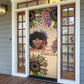 Black Her Story Sunshine Hurricane Door Cover Empowered Black Woman - African Pride