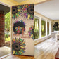 Black Her Story Sunshine Hurricane Door Cover Empowered Black Woman - African Pride