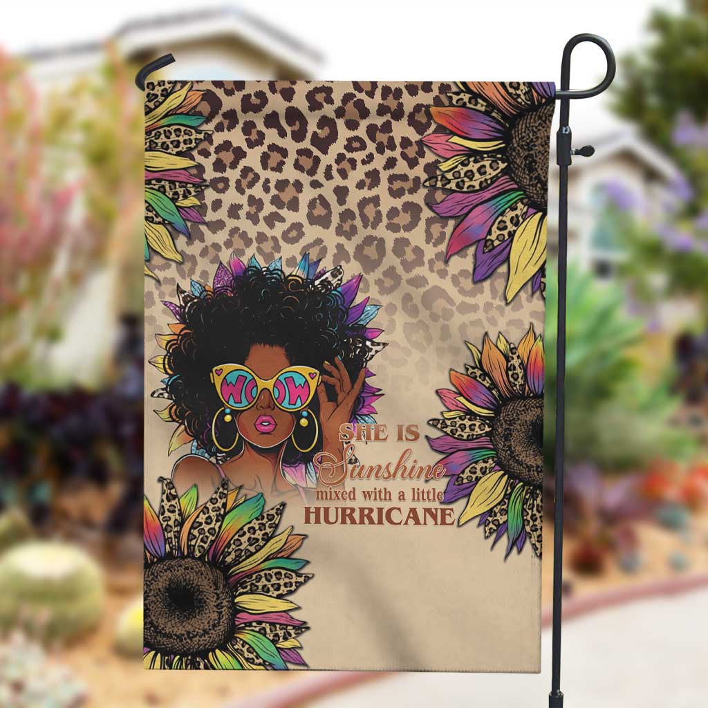 Black Her Story Sunshine Hurricane Garden Flag Empowered Black Woman - African Pride