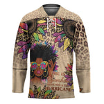 Black Her Story Sunshine Hurricane Hockey Jersey Empowered Black Woman - African Pride