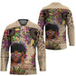 Black Her Story Sunshine Hurricane Hockey Jersey Empowered Black Woman - African Pride