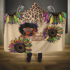 Black Her Story Sunshine Hurricane Hooded Blanket Empowered Black Woman - African Pride