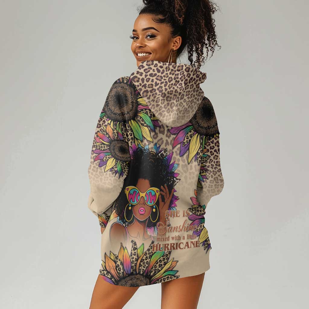 Black Her Story Sunshine Hurricane Hoodie Dress Empowered Black Woman - African Pride